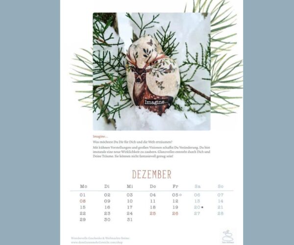Wandkalender 2025 "Dem Guten mehr Gewicht" – Bild 13