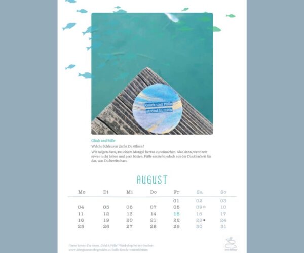 Wandkalender 2025 "Dem Guten mehr Gewicht" – Bild 9